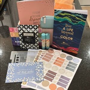 Erin Condren Colorful Stationery Set with Notebooks and Stickers